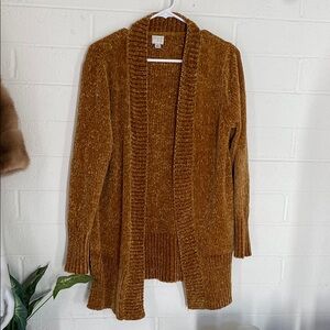 a new day Warm Mustard Brown Cardigan